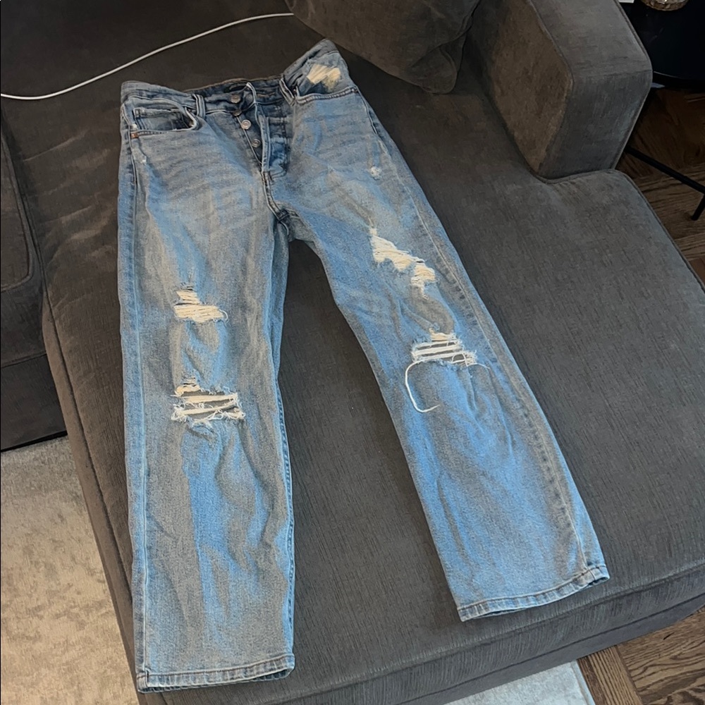 Wild Fable Blue Relaxed Distressed Jeans